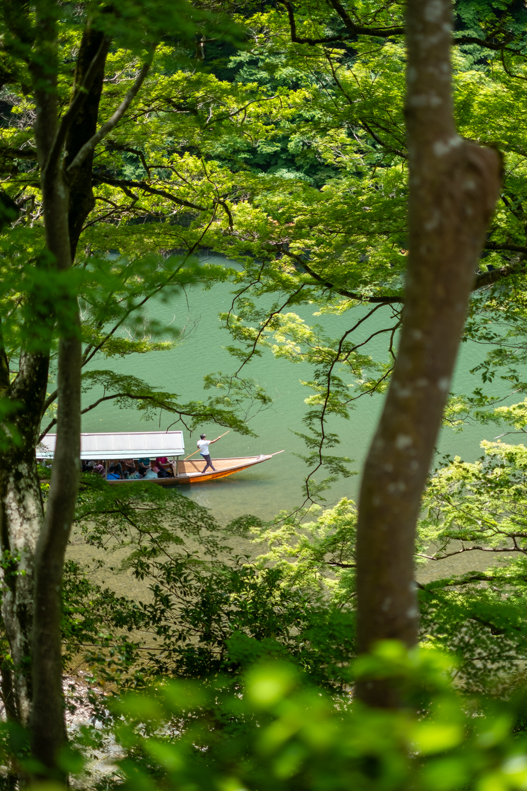 Yusai-tei is located on a hill with a view over the Katsura river.