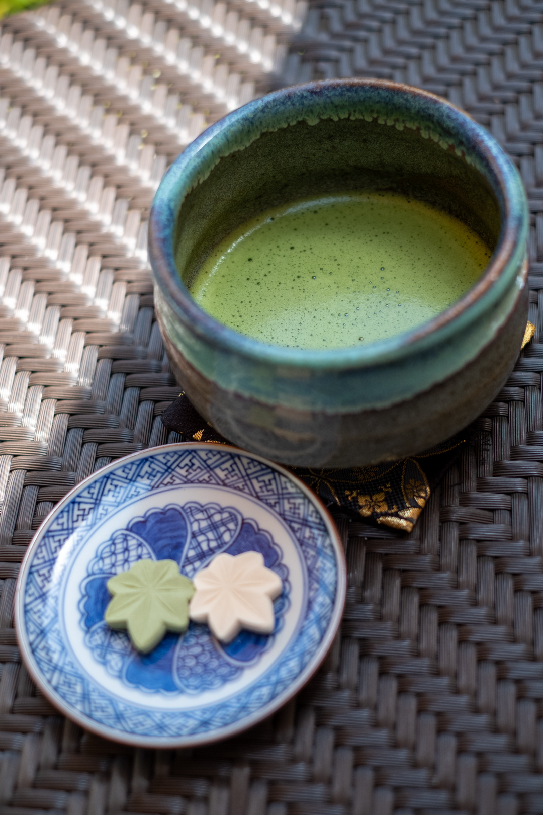 The meal is rounded off with a freshly whipped bowl of matcha tea.