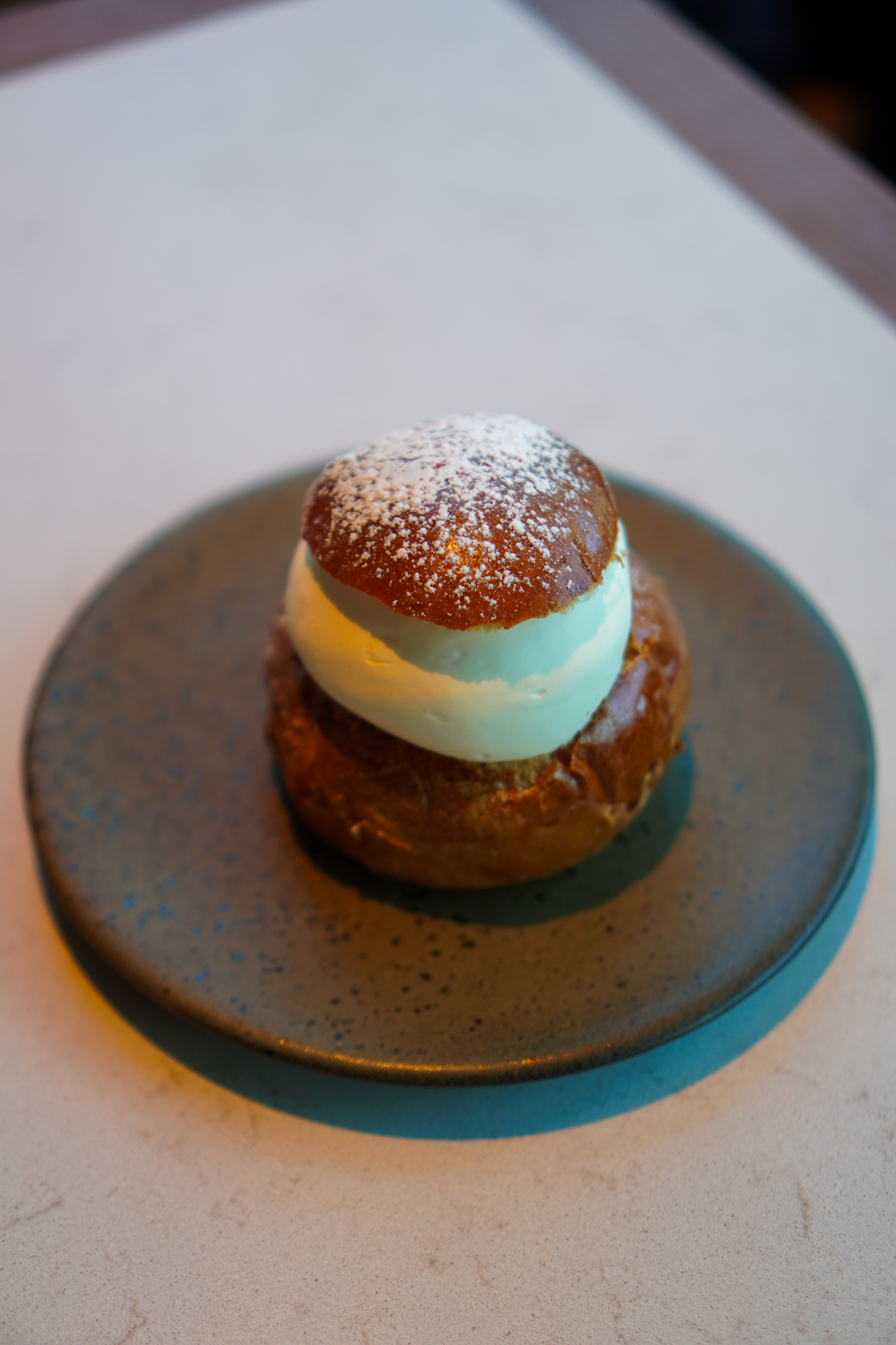 &ldquo;Fastelavnsbolle&rdquo; with raspberry jam.