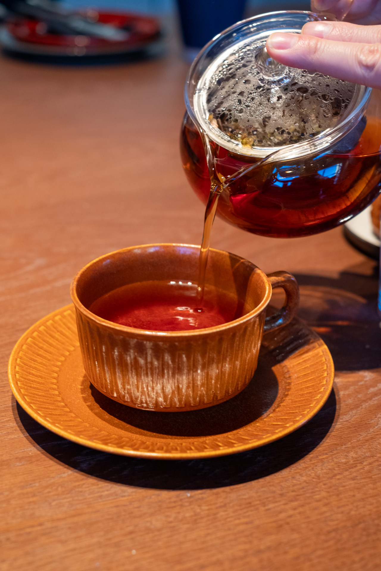 All tea cups used at Credo came from Heidi Bjerkan's personal collection of traditional Norwegian ceramic.