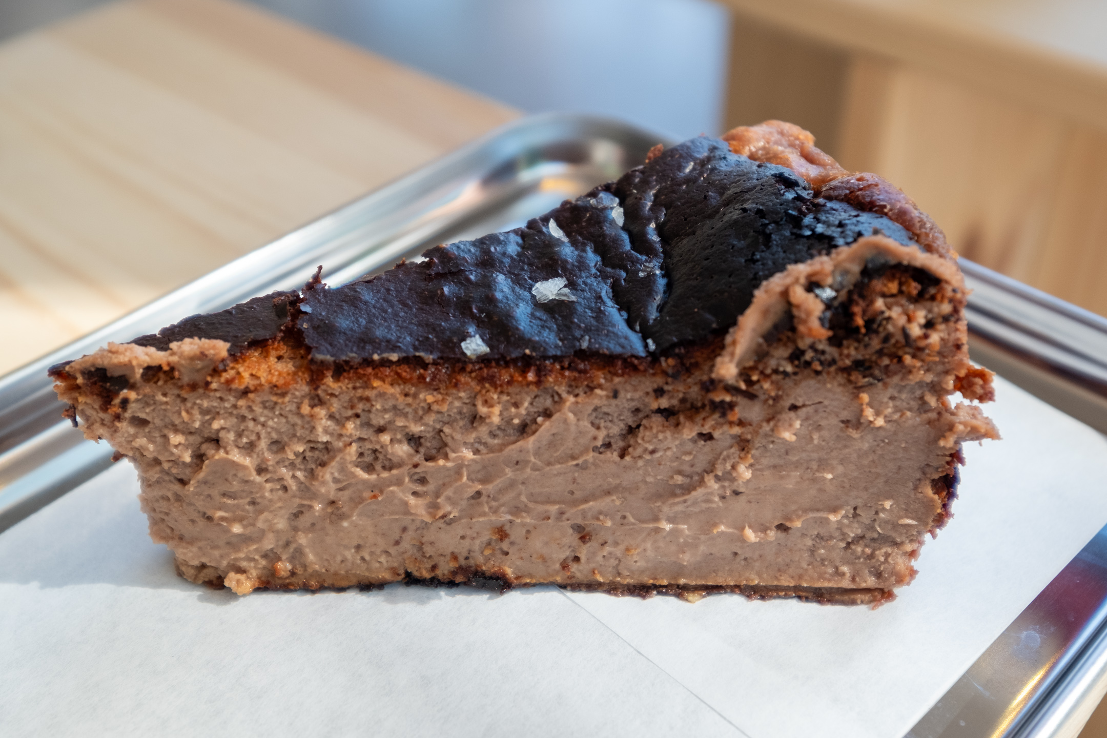 Burnt basque chocolate cheesecake