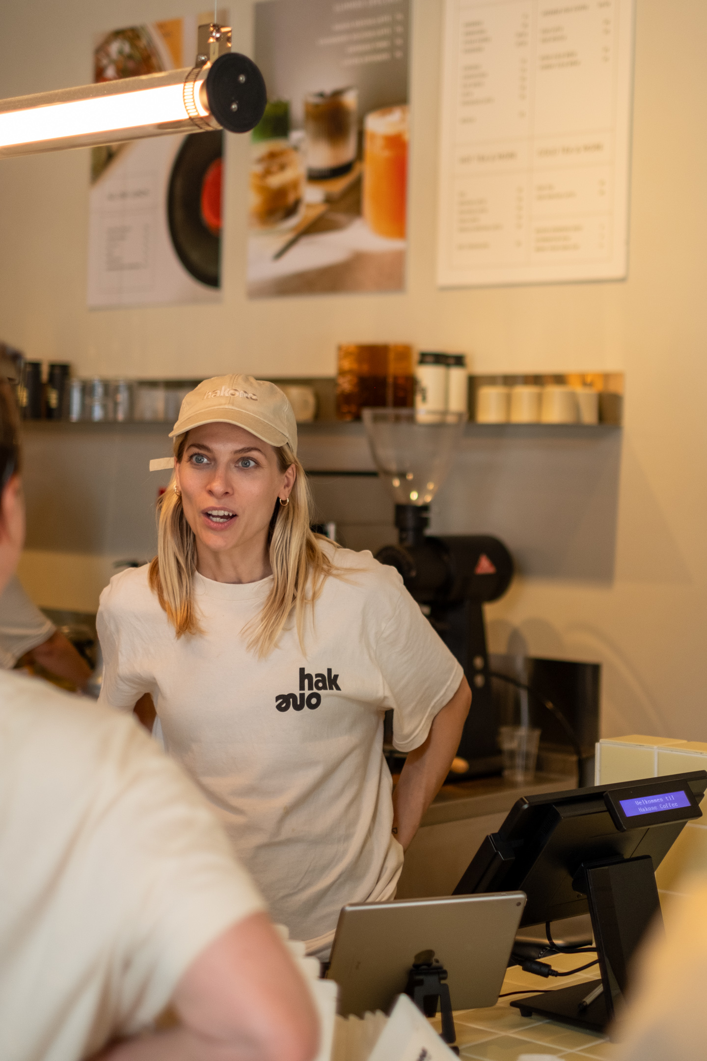 Camilla Inanda Svanberg, one of the Hakone Coffee owners, behind the counter